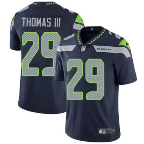 Mens Youths Kids Womens Earl Thomas III Navy Vapor Stitched Jersey